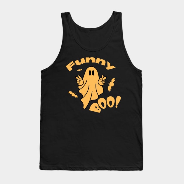 Funny Halloween Boo Tank Top by Jackystore
